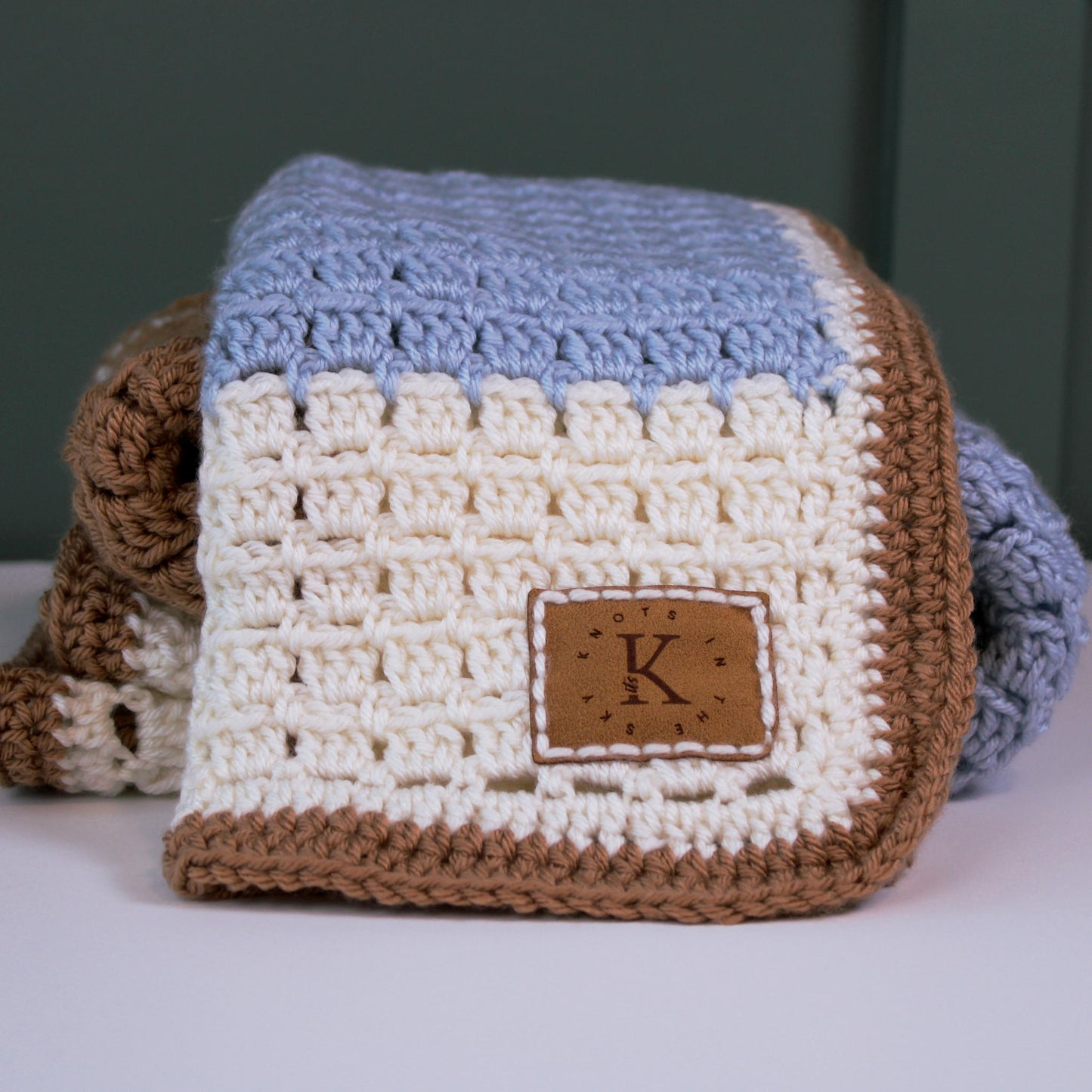 Cedar + Mist Crochet Baby Blanket