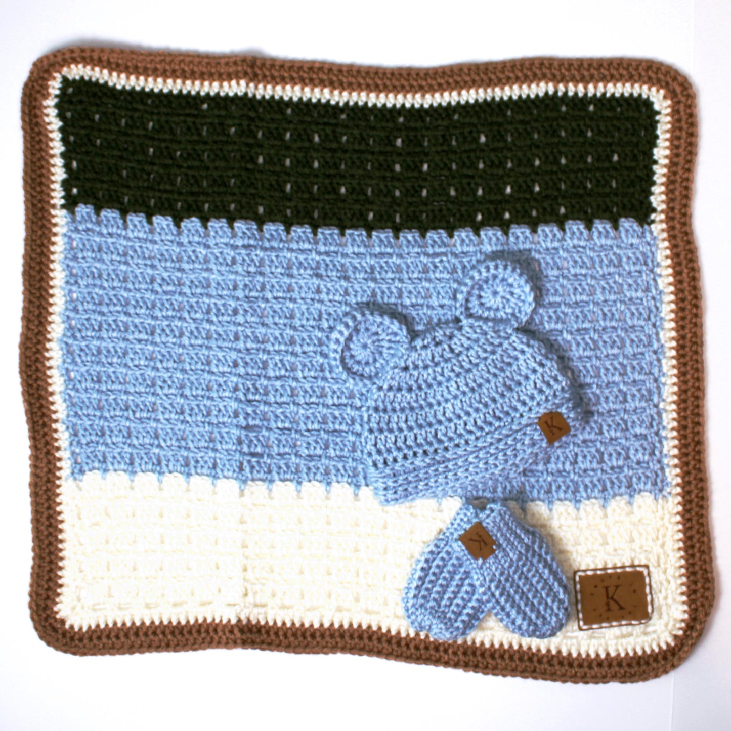Cedar + Mist Crochet Baby Blanket