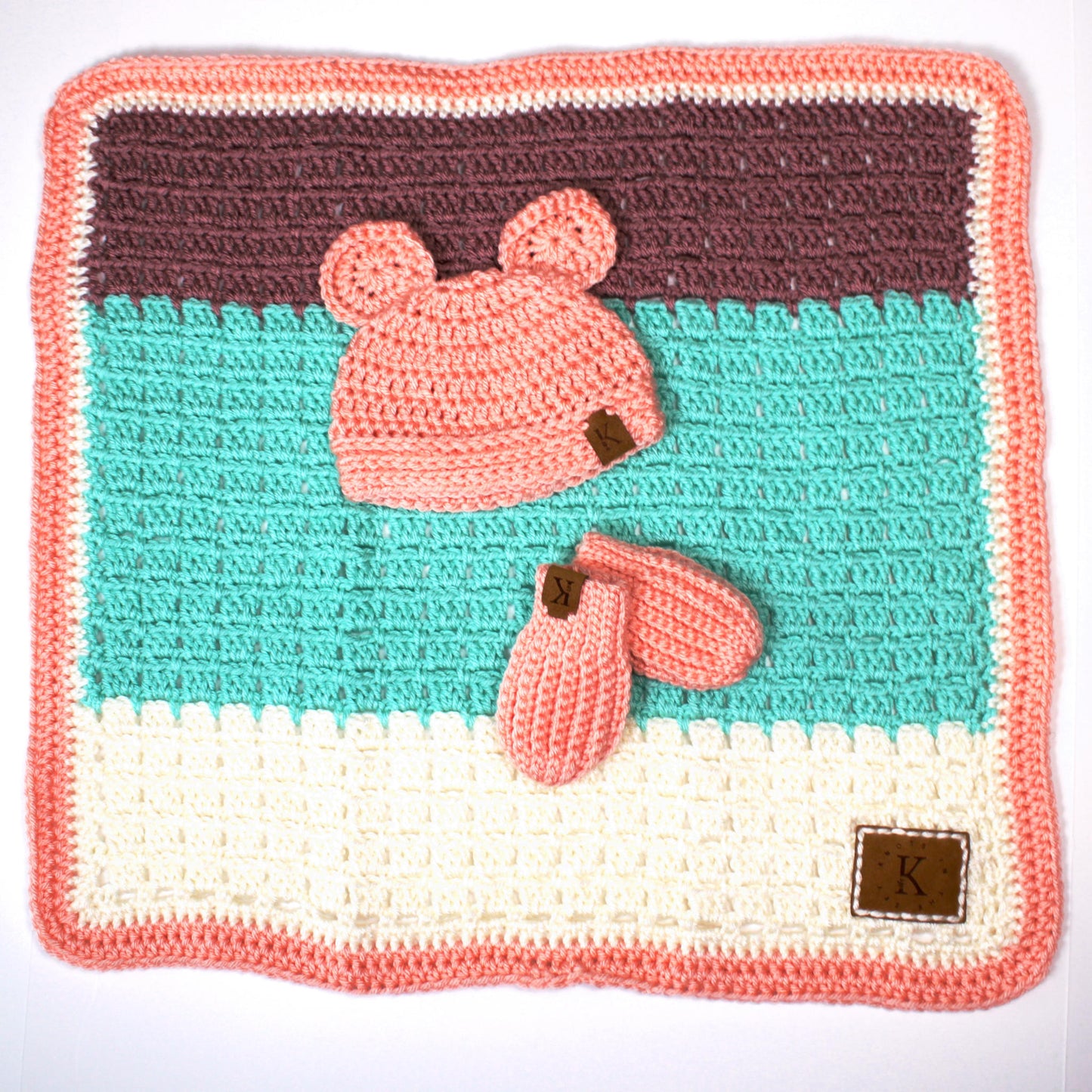 Peach Tea Crochet Baby Blanket