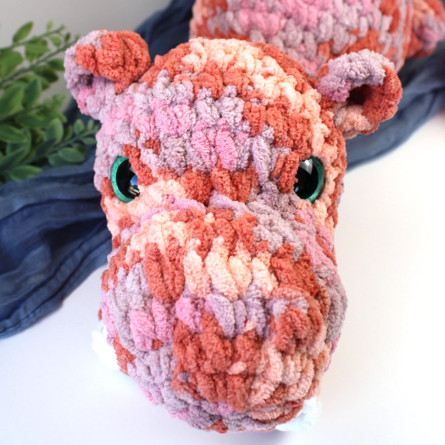 Handmade Plush Hippo