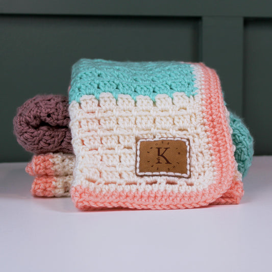 Peach Tea Crochet Baby Blanket