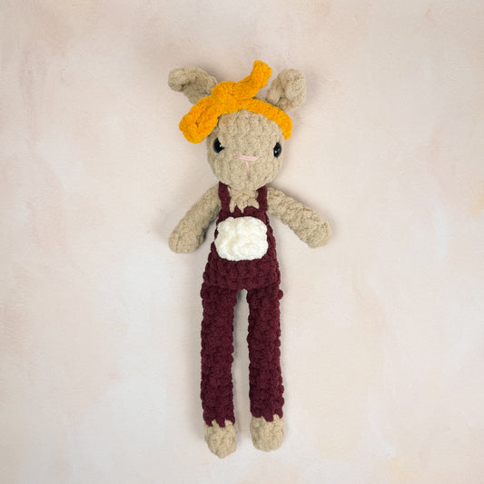 Acorn Bunny in Overalls